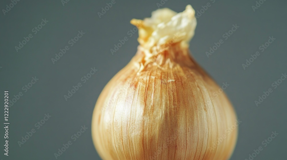 Poster close-up of a flower bulb with detailed textures and empty space for adding text or graphics on a ne