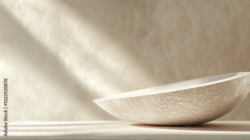 Leinwandbilder elegant close-up of a handcrafted decorative bowl with soft lighting and ample space for text in a m