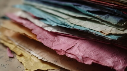 a pile of old papers