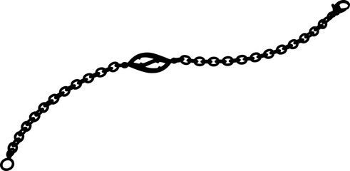 chain isolated on black background