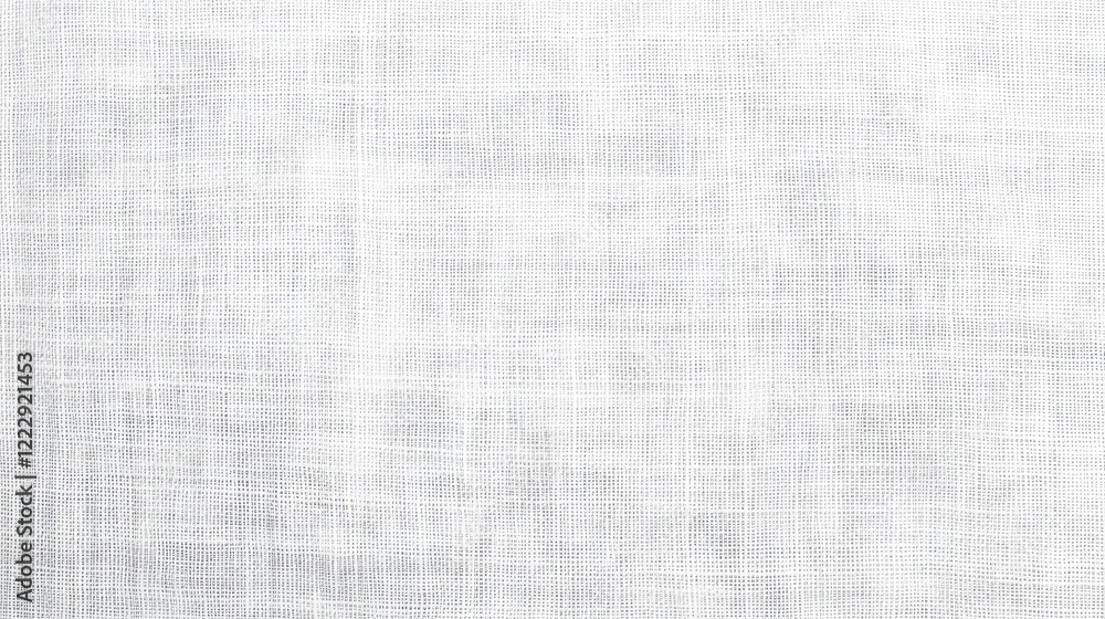 Aufkleber White linen fabric texture close up with soft natural fibers and empty space for design or text overlay backgrounds