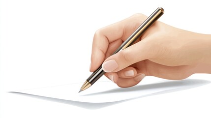 Hand Writing with a Pen