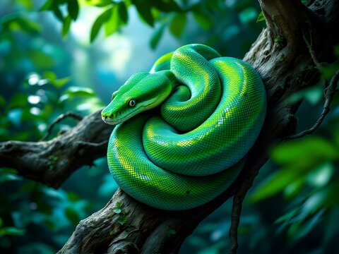 green tree python