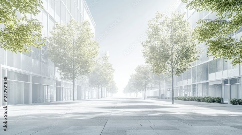 Poster urban landscape design concept with blueprint infrastructure visualization and clear space for text 