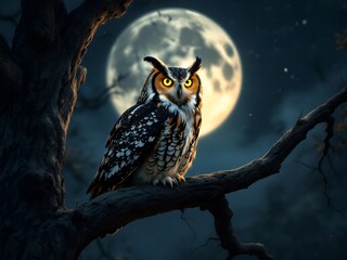 Obraz premium owl on a branch