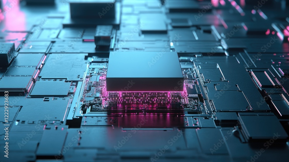 Poster quantum computer processor with advanced ai battery technology for high-efficiency computing in a mi
