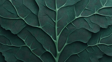 Fototapeta premium Close-up view of rich green leaves with intricate patterns and textures.