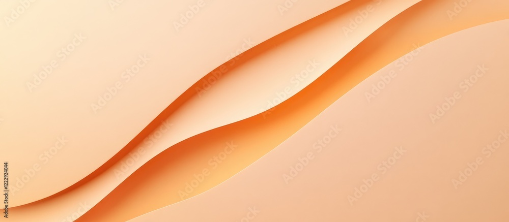 Aufkleber minimalist peach paper texture for healthcare advertising with smooth waves and empty copyspace for 