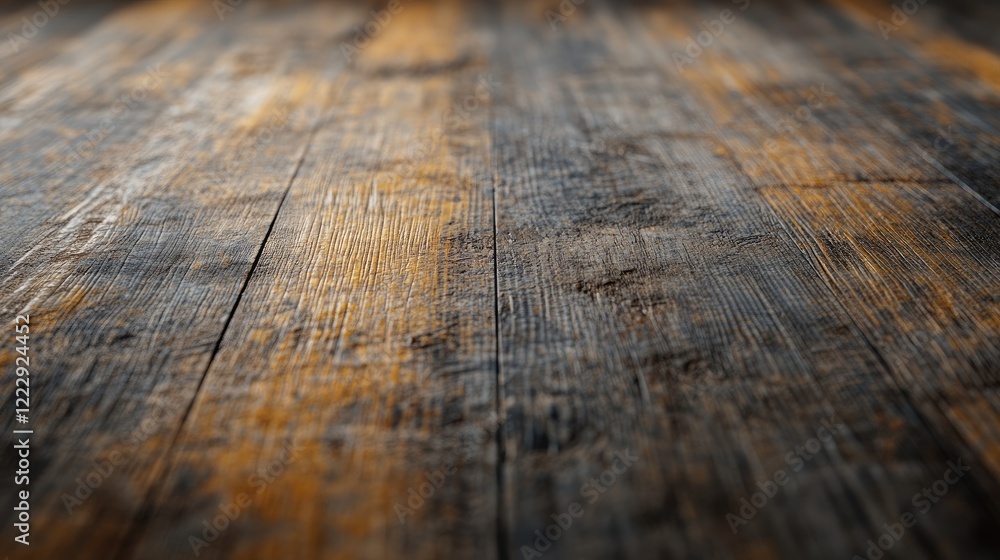 Poster Close Up View of Rustic Wooden Surface with Detailed Texture Ideal for Background or Product Display