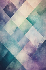 Abstract watercolor texture with green, purple, and blue squares in a soft arrangement