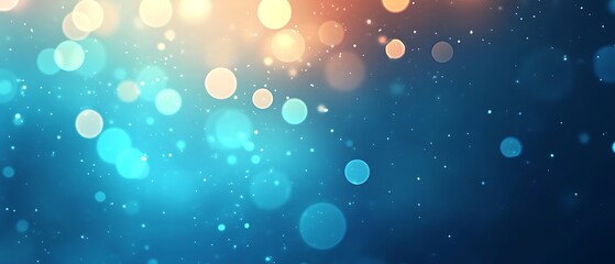Obraz premium Vibrant Abstract Background with Colorful Bokeh Effects in Shades of Orange, Pink, and Blue Creating a Dreamy and Festive 