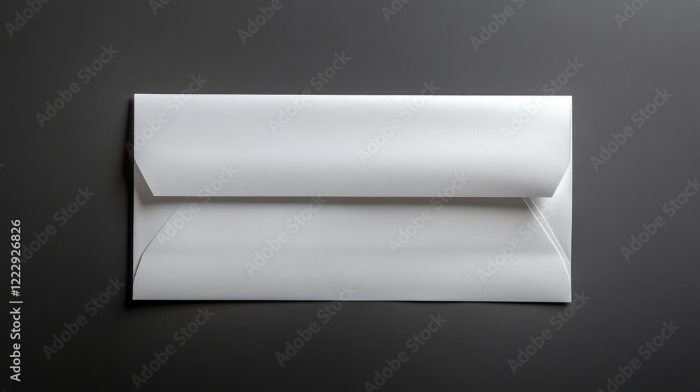 Poster Minimalist Digital Envelope for E-commerce Transactions with Blank Space for Custom Text on Dark Background