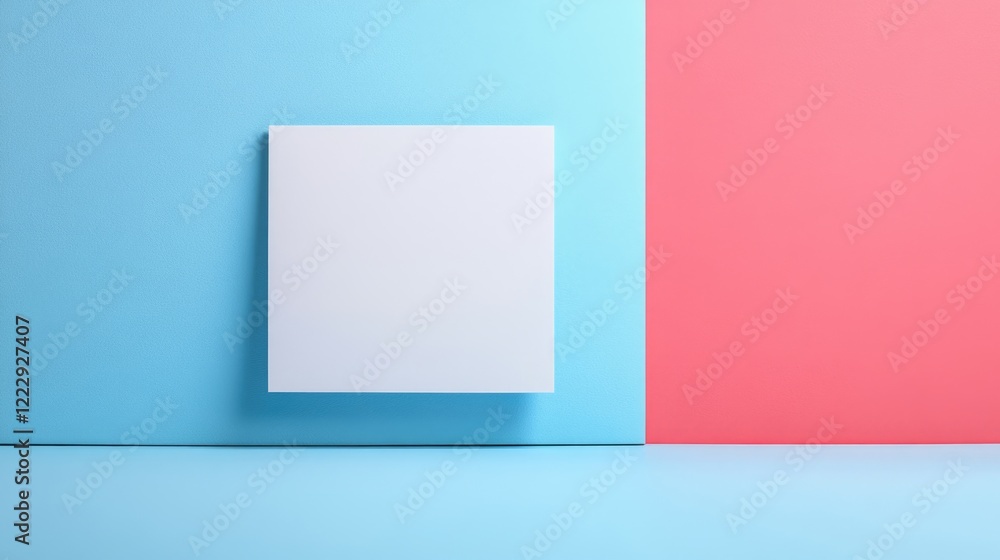 Poster visual representation of expected vs actual results with blank space for text on colorful background