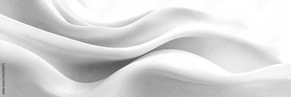 Poster Soft White Background with Gentle Curves and Lines, Perfect for Minimalist Designs and Artistic Projects, Creating an Elegant Atmosphere and Mood