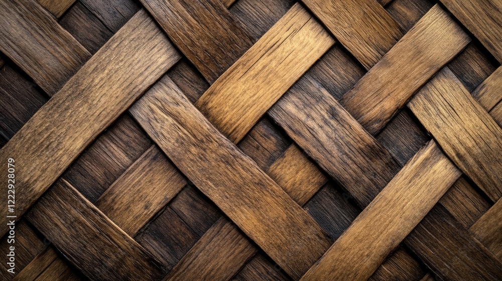 Poster textured oak wood weaving pattern with space for customizable text ideal for backgrounds or design e
