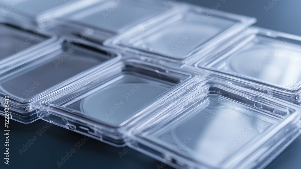 Poster compact discs and dvds in transparent cases on dark surface with space for text or branding for data