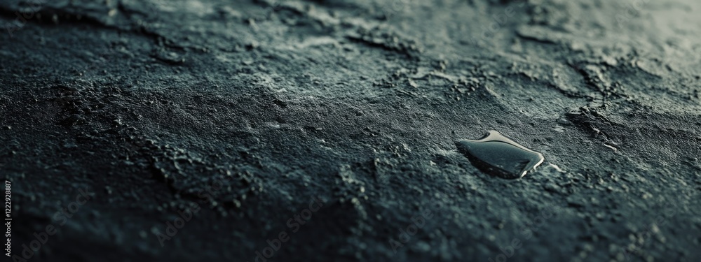 Aufkleber water droplets on dark textured surface with empty space for creative text or design elements