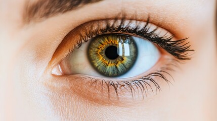 Close up of human eye symbolizing privacy and security with space for text illustrating password protection themes