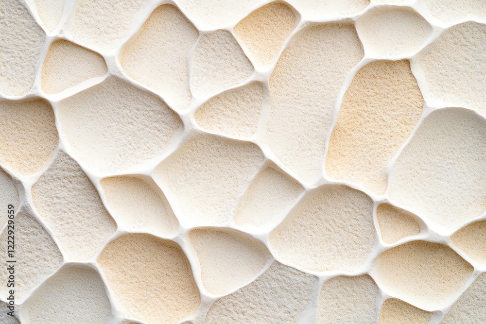 Aufkleber textured wall surface with irregular patterns in soft beige and cream tones.
