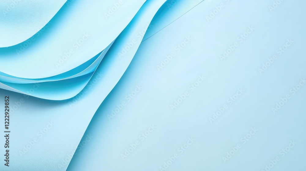 Poster blue paper layers ideal for packaging and shipping banners with empty copy space for customizable te