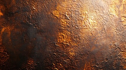 Textured metallic surface with warm tones and intricate details suitable for backgrounds or abstract designs featuring space for text.