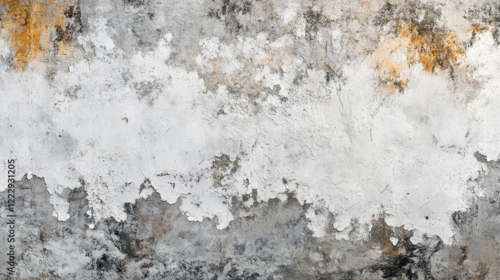 Poster aged white concrete wall texture with abstract patterns and space for text highlighting weathered ar