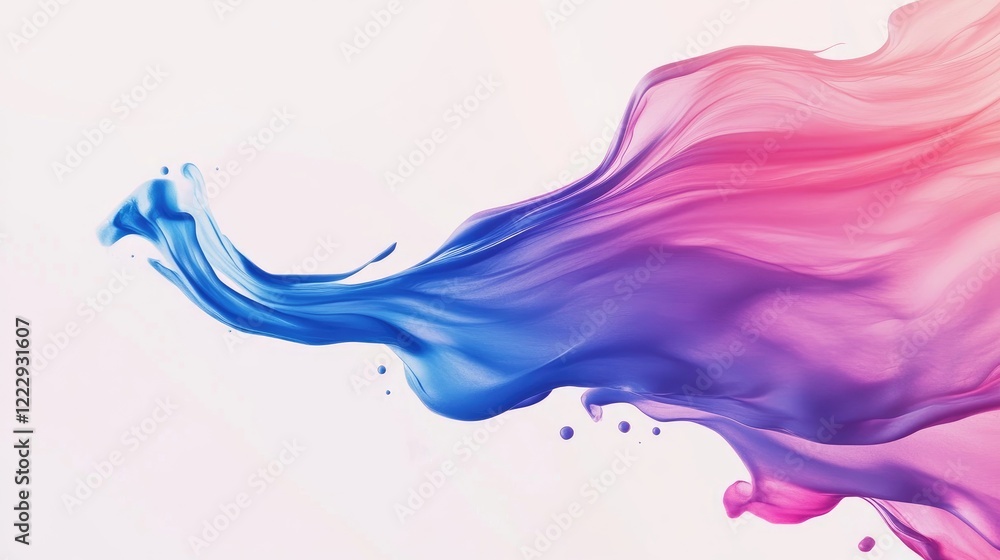 Poster vibrant flowing paint texture with soft gradient hues and blank space for creative text overlay or d