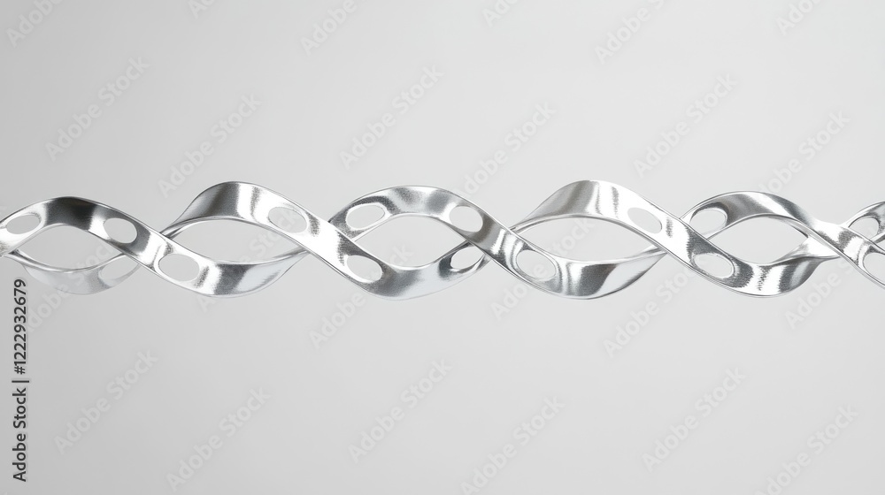 Poster modern silver wave design with empty space for text in a sleek digital lattice style