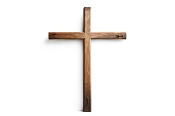 Cross crucifix symbol white background.