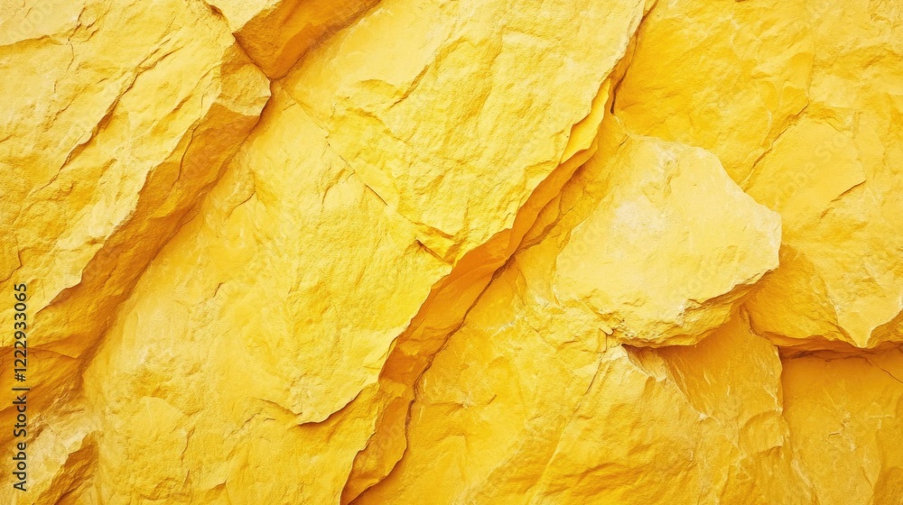 Poster vibrant yellow stone rock wall texture perfect for background use with ample empty space for text an