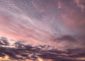 Fototapeta premium Beautiful sky with clouds and beautiful colors that are very nice to admire.