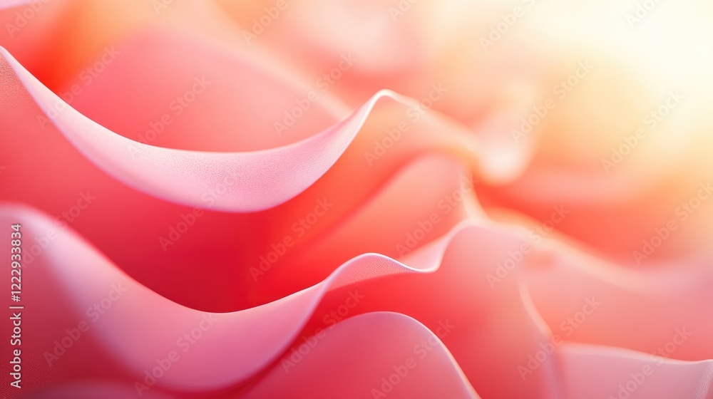 Poster soft pink rose petals abstract background with smooth curves and copy space for text or design eleme