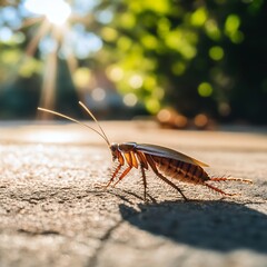 cockroach on the ground