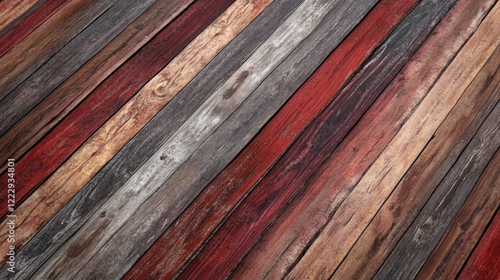 Poster colorful wooden plank texture background with natural grain patterns and copy space for creative tex