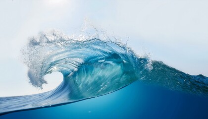 Fototapeta premium Wave in the ocean with a splash of water