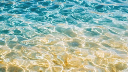 Vibrant Aquatic Surface with Light Reflections and Textural Details Suitable for Customized Text or Graphics Placement