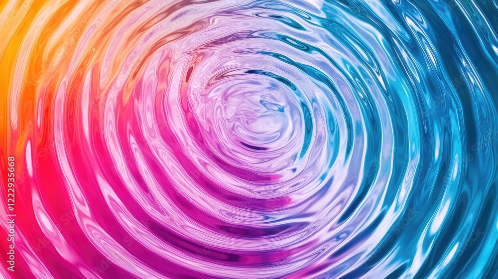 Poster vibrant ripple water texture in close-up with space for custom text and design elements