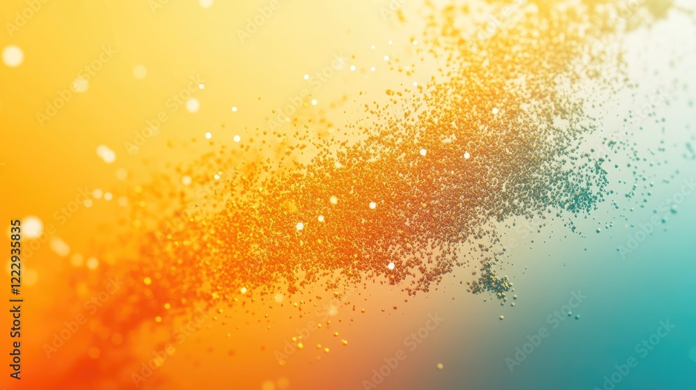 Poster gradient map illustrating population density with soft colors and copy space for text usage in prese