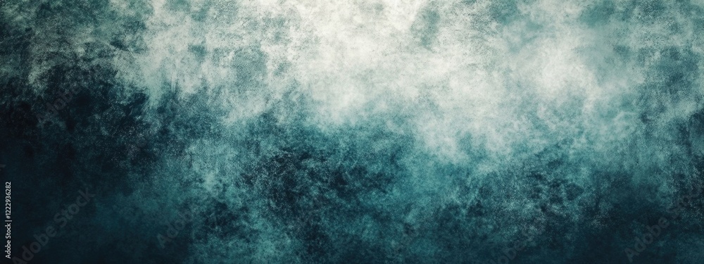 Poster teal and grey dramatic abstract background with soft textures and empty space for text placement