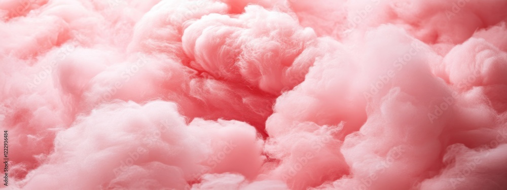 Poster dreamy pink clouds with soft textures creating a whimsical atmosphere and ample space for adding cus