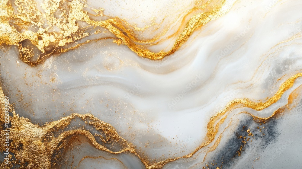 Aufkleber elegant abstract textures showcasing a luxurious blend of gold and neutral hues with ample empty spa