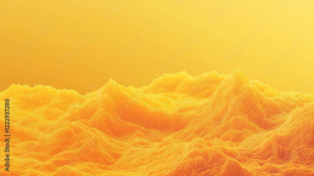 Poster gradient landscape visualization with empty space for custom text and population density map element