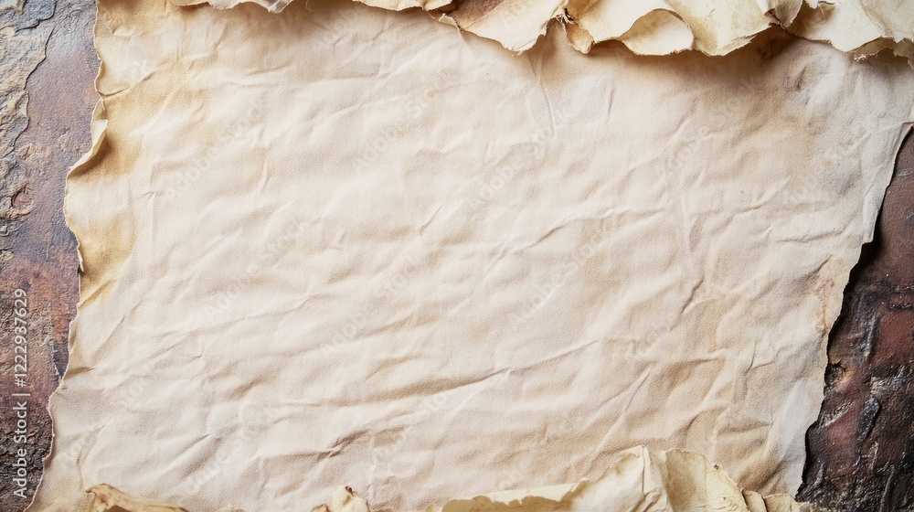 Poster vintage parchment with rustic texture ideal for wine bottle labels and product descriptions featurin