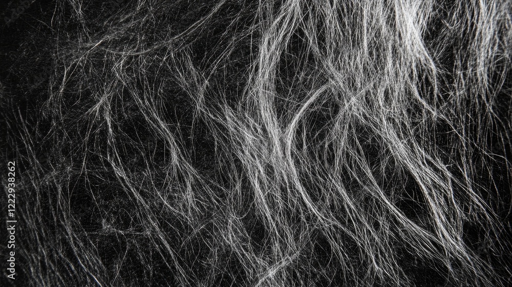 Poster abstract fiber texture on dark background showcasing intricate patterns with ample space for text or