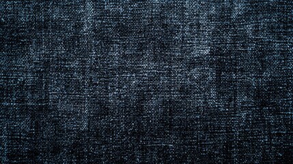 Cotton Fabric Texture Close Up with Dark Blue Hues Providing Empty Space for Text or Graphic Elements in Design Projects