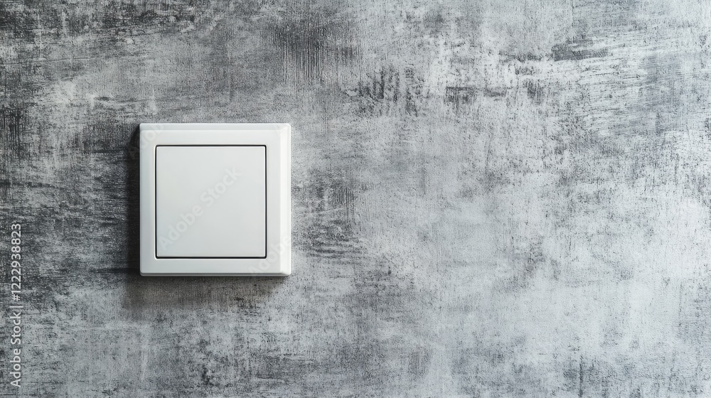Poster modern light switch on textured wall providing a minimalist backdrop for design elements and interio
