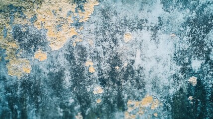 Obraz premium Moldy Surface Detail with Blue Tones and Blurred Background Ideal for Text Insertion in Creative Design Projects