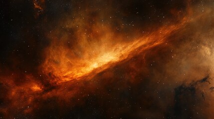 Fototapeta premium Close up of a vibrant cosmic nebula illuminated by stars and gas clouds with a dark backdrop ideal for text overlays or cosmic themes