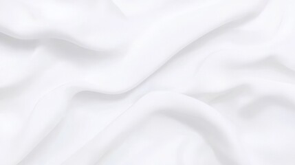 Obraz premium Soft White Cotton Fabric Close-Up, Breathable Textiles for Apparel and Home Decor