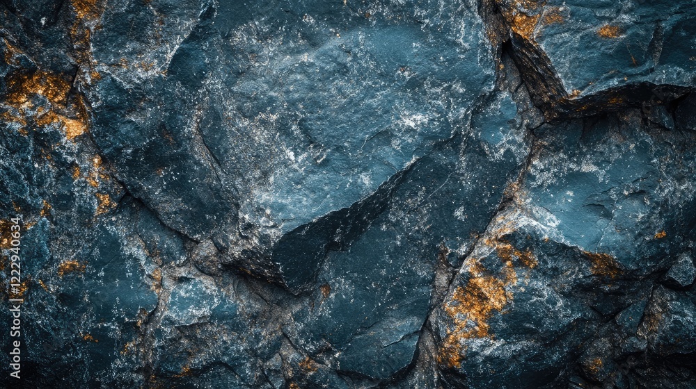 Poster close up of textured black speckled stone surface with rich detail and ample empty space for text or